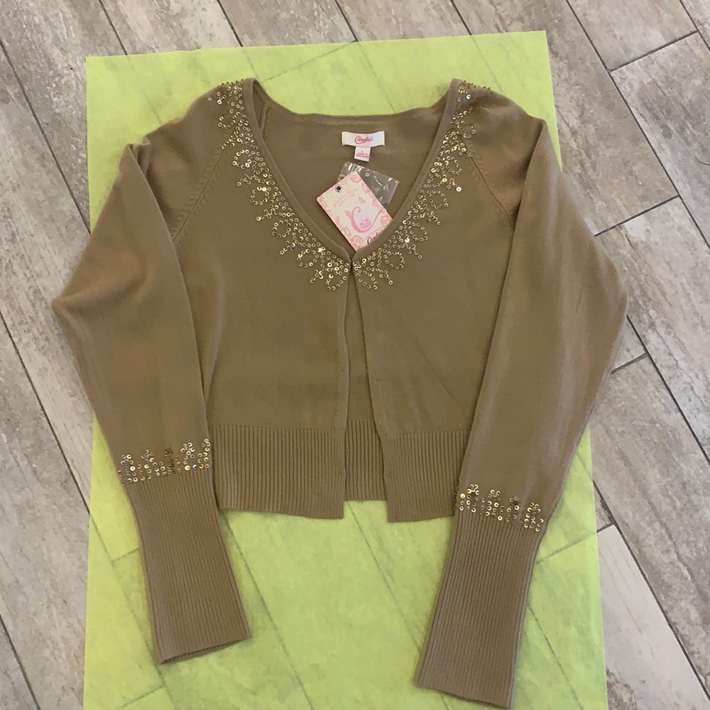 Candies Sequined Cardi NWT